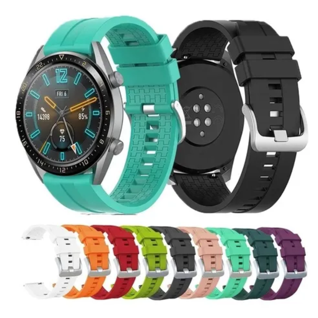 Kit Pulso Banda Y Vidrio Templado Cerámico Protector Para Reloj Huawei Gt2  42mm Color Verde