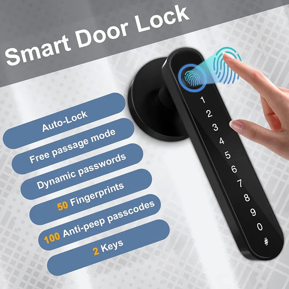 Huella dactilar, Cerradura inteligente, puerta, domotica, Bluetooth, Biometrica, seguridad.