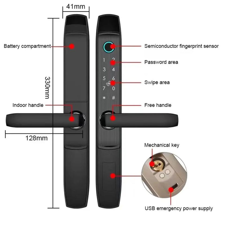Cerradura Inteligente XT4 inteligente dispositivo de cierre biométrico para exteriores