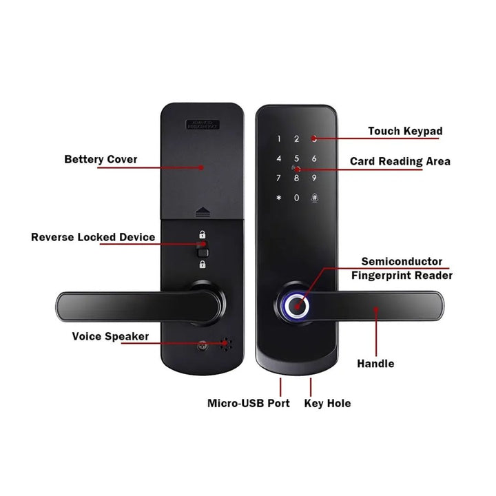 Cerradura Inteligente T1 Smart Wifi TT Lock Con Huella Digital 