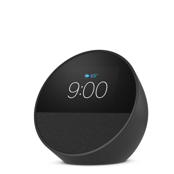 Diseño sustentable del Amazon Echo Spot (Modelo 2024) fabricado con un 36% de materiales reciclados.