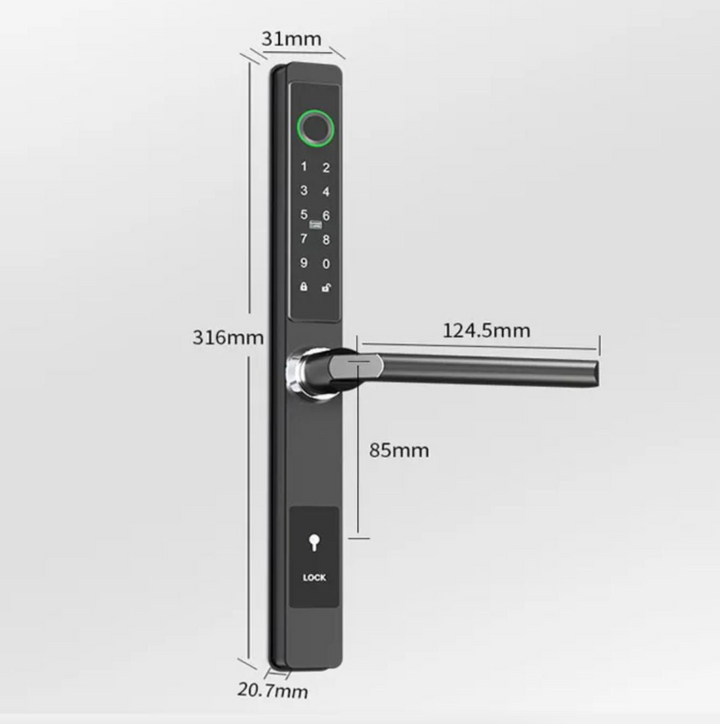 Cerradura Inteligente XT3 Ttlock Bluetooth para exteriores Medellin Bogota Puertas corredizas 