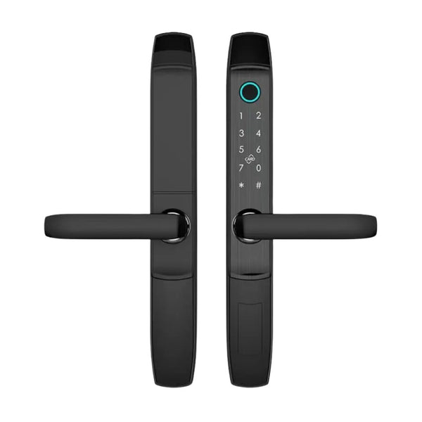 Cerradura Inteligente X4 con cierre biométrico, clave, tarjeta RF y Wi-Fi compatible con la app Tuya Smart. Fabricada en aleación de zinc con resistencia IP65 para uso en exteriores. Incluye funciones avanzadas como desbloqueo remoto, claves dinámicas y batería AAA. Ideal para hogares, oficinas y propiedades de alquiler, combina seguridad avanzada y facilidad de uso.






