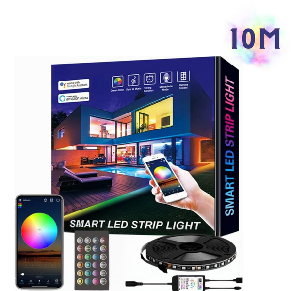 Cinta Led 10 Metros Rgb 5050 Wifi Smart Alexa Google Apps