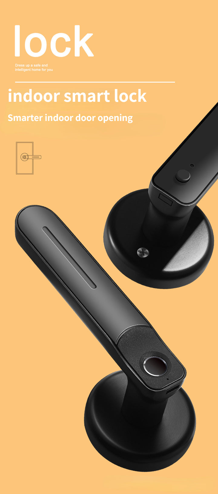 Cerradura Inteligente F2 Bluetooth con huella dactilar, llave mecánica y puerto nstalación de la Cerradura Inteligente F2 en puertas de madera y metal. Compatible con diversos tipos de accesos, esta cerradura digital ofrece un sistema de apertura segura con huella dactilar, código PIN y llave de respaldo para emergencias