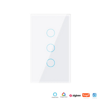 Interruptor Inteligente DS121 Zigbee Tuya de 3 Botones Compatible Con Alexa y Google Assistant
