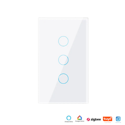 Interruptor Inteligente DS121 Zigbee Tuya de 3 Botones Compatible Con Alexa y Google Assistant Medellin, Bogota, Domotica, iluminación, luz, electricidad