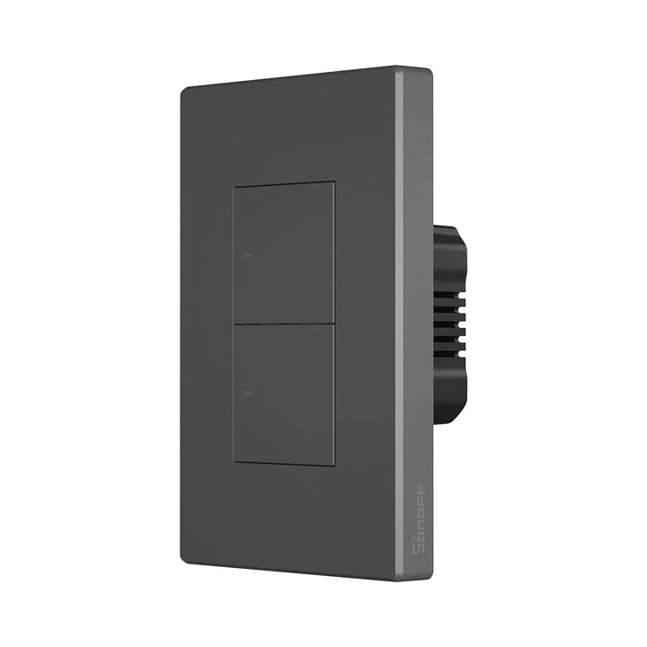 interruptor inteligente SONOFF M5-2C-120, control de dos circuitos, interruptor Wi-Fi, compatible con Alexa, compatible con Google Assistant, automatización de luces, interruptor táctil, panel de cristal templado, control remoto con eWeLink, iluminación inteligente, domótica avanzada.