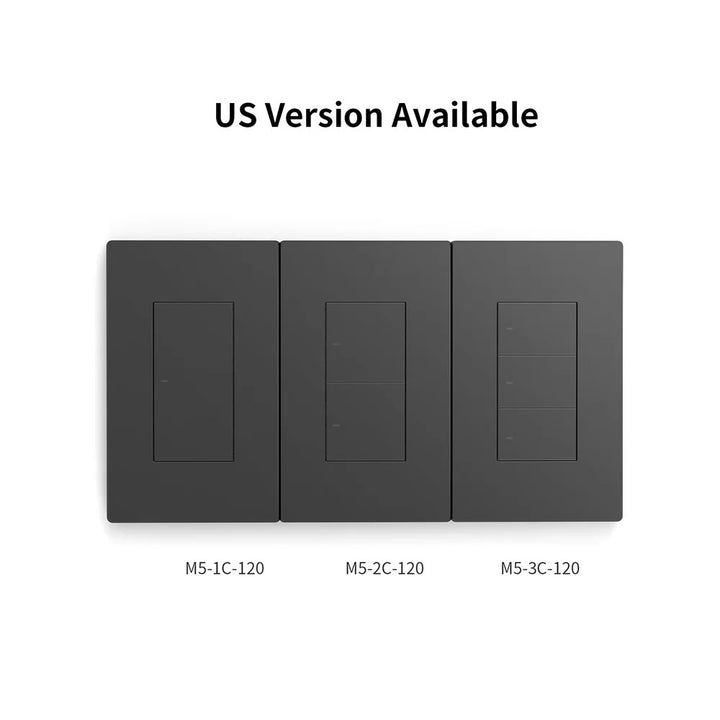Interruptor inteligente SwitchMan M5-3C-120, control de tres canales, automatización de luces, interruptor Wi-Fi, compatible con Alexa, compatible con Google Assistant, control remoto con eWeLink, temporizadores personalizados, diseño moderno y compacto, hogar inteligente, tecnología Wi-Fi 2.4 GHz, interruptor táctil retroiluminado, eficiencia energética, domótica avanzada.