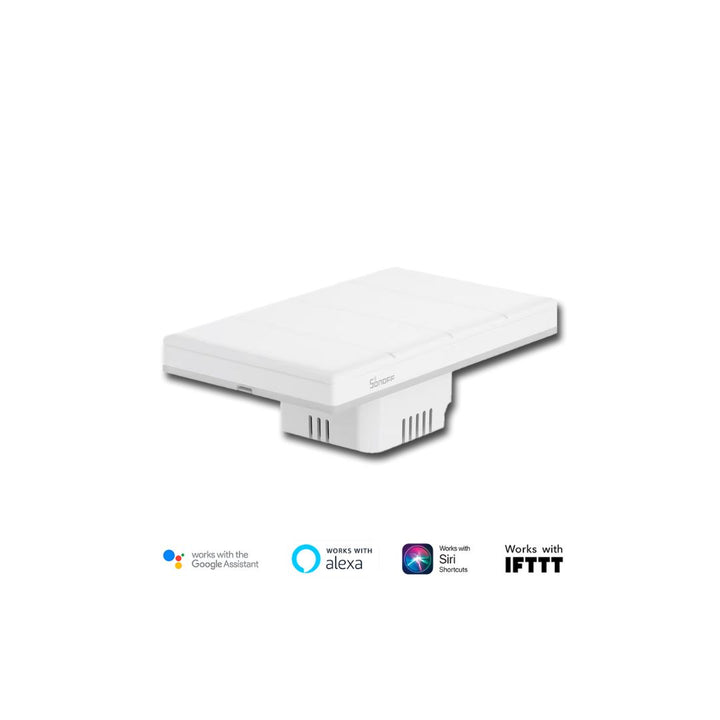 SONOFF TX Ultimate T5-4C-120, interruptor inteligente táctil de cuatro circuitos con iluminación LED RGB, compatibilidad con Alexa y Google Home, retroalimentación multisensorial y control remoto mediante la app eWeLink.