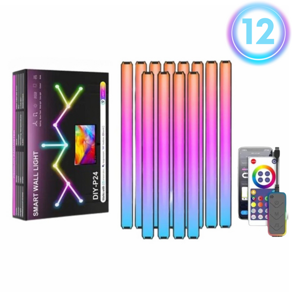 Líneas Barras Gamer Pared Inteligentes Rgb Wifi 12 Und Tuya smart gamer alexa setup gaming