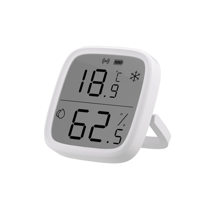 SONOFF SNZB-02D, sensor de temperatura, sensor de humedad, Zigbee 3.0, pantalla LCD, monitoreo ambiental, automatización del hogar, eWeLink, control por voz, Amazon Alexa, Google Assistant, sensor inteligente, medición precisa, bajo consumo de energía, domótica avanzada, monitoreo en tiempo real, hogares inteligentes.