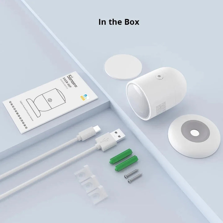 SONOFF SNZB-06P, sensor de presencia humana, radar de microondas, Zigbee 3.0, detección de movimiento, sensor de luz integrado, automatización inteligente, hogar conectado, eWeLink, control por voz, compatible Alexa, compatible Google Assistant, SmartThings, Home Assistant, seguridad doméstica, automatización de iluminación, sensor de alta precisión.