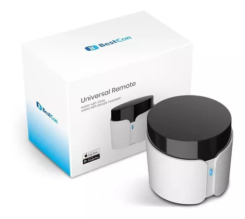 Control remoto WiFi BroadLink RM4C Pro con app BroadLink para iOS y Android, control total de dispositivos desde cualquier lugar.