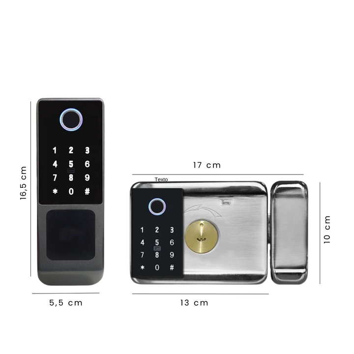 erradura XR1 controlada a través de la aplicación Tuya Smart, permitiendo desbloqueo remoto, generación de claves temporales y monitoreo en tiempo real.





