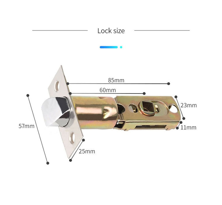 Cerradura digital F2 con diseño moderno y elegante en color plata metálico. Su avanzada tecnología biométrica permite acceso seguro y rápido, ideal para espacios que requieren un sistema confiable de apertura sin llaves.