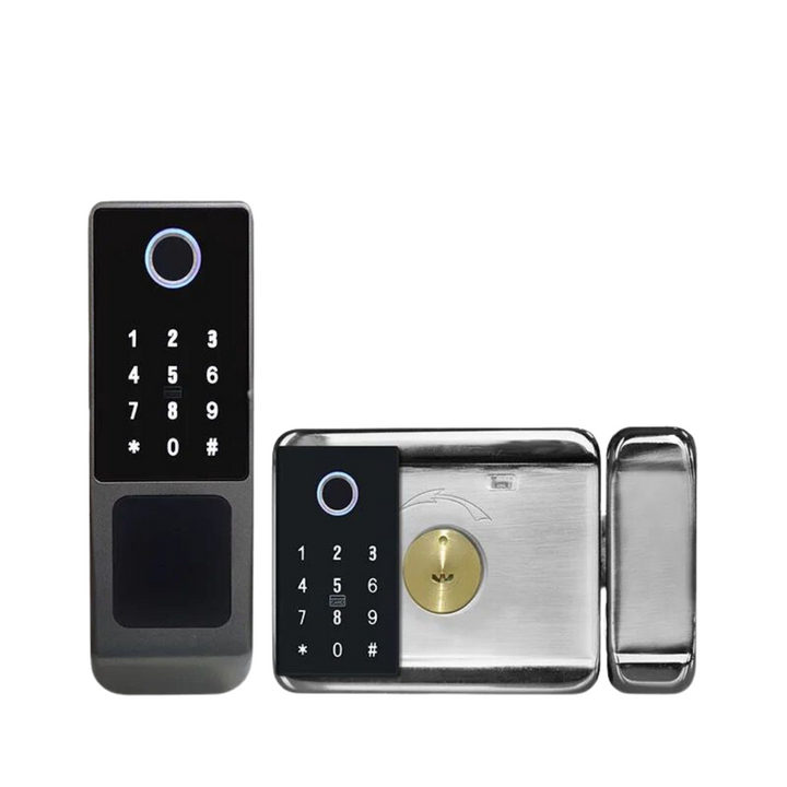 Cerradura Inteligente XR1 con doble acceso, diseñada para rejas y puertas exteriores de materiales como madera, acero y aluminio. Resistente al agua y polvo con certificación IP66. Métodos de apertura: huella dactilar, clave numérica, tarjetas RF, app móvil Tuya Smart y llave mecánica. Ideal para garantizar seguridad avanzada en exteriores con diseño duradero y funcional.






