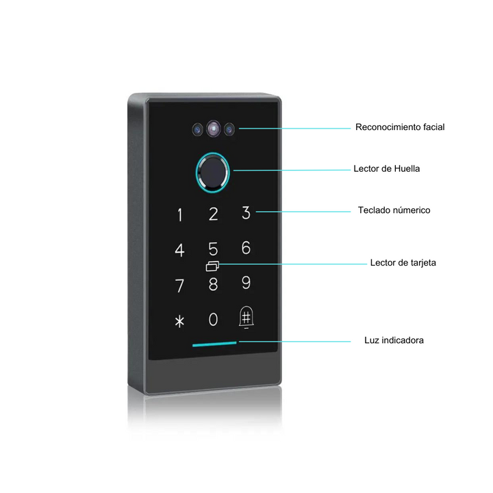 Detalle del Control de Acceso H3D con certificación IP66, resistente al agua y al polvo, perfecto para instalación en exteriores y ambientes exigentes.





