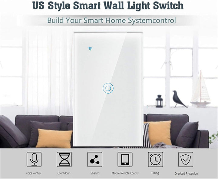 Control de luces por voz y app con el interruptor inteligente DS121, sin neutro.
Instalación fácil sin cable neutro con el interruptor WiFi DS121 1 vía