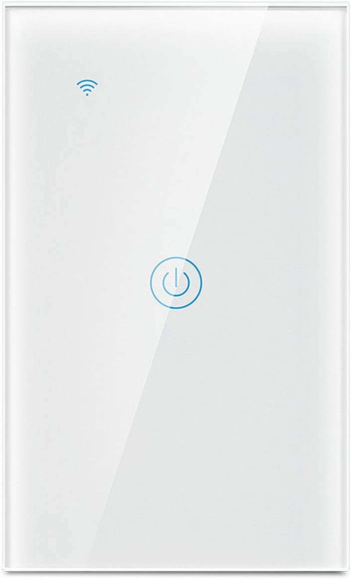 Interruptor inteligente DS121 WiFi sin neutro con 1 botón táctil y control por app Tuya