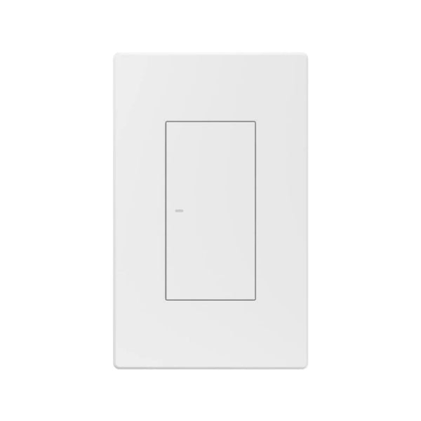 Vista frontal del interruptor inteligente SONOFF M5-1C-120W con un botón táctil, diseño minimalista en color blanco y compatibilidad con Matter para domótica avanzada.