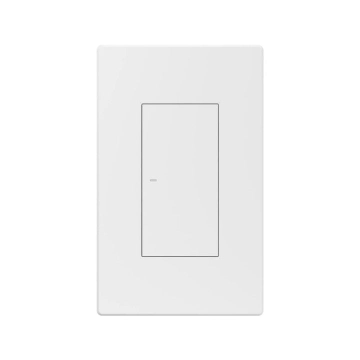 Vista frontal del interruptor inteligente SONOFF M5-1C-120W con un botón táctil, diseño minimalista en color blanco y compatibilidad con Matter para domótica avanzada.