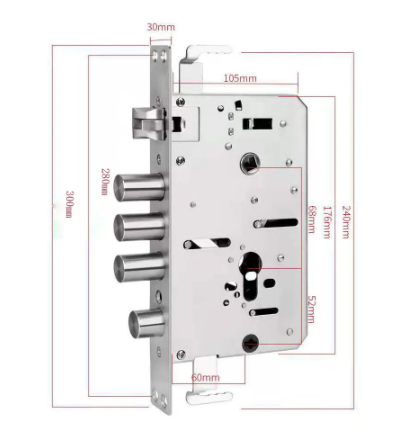 Mortise 6068 Redondo fabricado en acero inoxidable y hierro, diseñado para reforzar puertas de seguridad en madera y metal con máxima resistencia.
Cuerpo de cerradura mortise 6068 redondo, proporcionando durabilidad y protección avanzada en entornos exigentes.