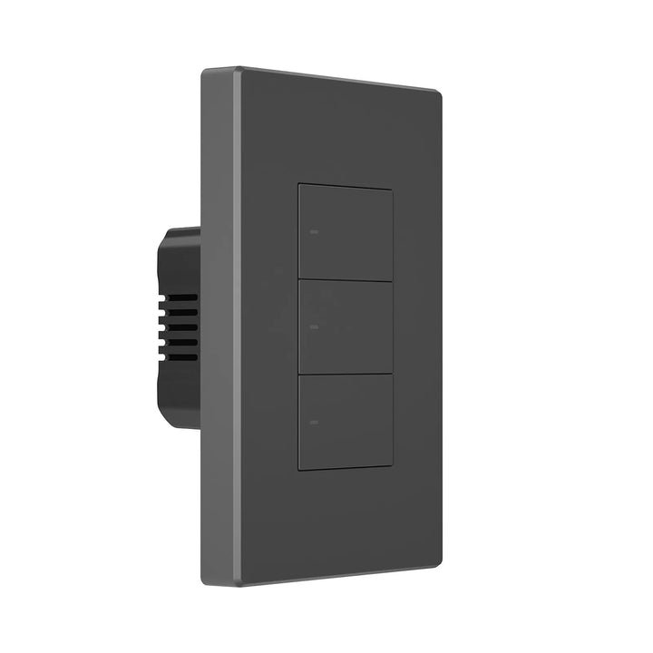 Gestión remota del SONOFF M5-3C-120 desde la aplicación eWeLink, mostrando control de tres circuitos eléctricos mediante smartphone.