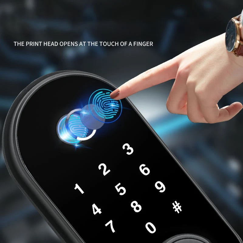 Cerradura inteligente Bluetooth smartlock huella clave seguro puerta colombia medellin bogota