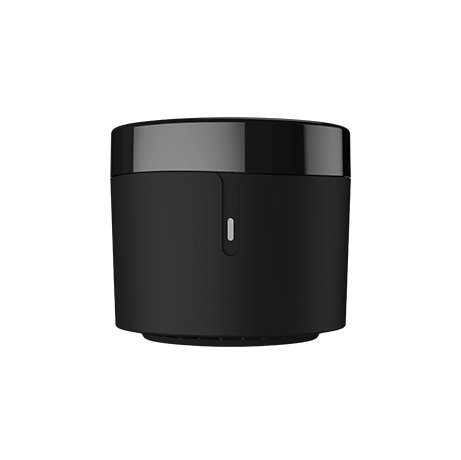 Dispositivo BroadLink RM4 Mini compatible con Alexa y Google Assistant, cobertura infrarroja 360 grados, ideal para automatizar equipos electrónicos del hogar