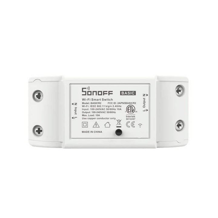 Instalación del relé inteligente SONOFF Basic R2 en dispositivos eléctricos.