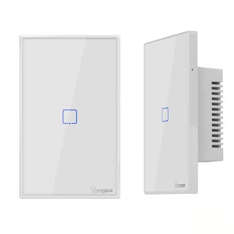 Interruptor inteligente Sonoff Táctil T0US3C de 1 salida con panel de vidrio templado.