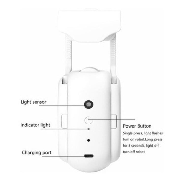 Motores automáticos para cortinas con instalación sin herramientas, carga USB-C, batería de 4000 mAh y temporizador programable.