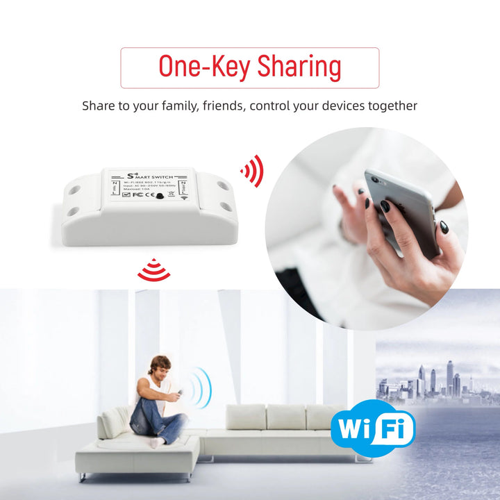 Smart Switch WiFi con control de grupo y programación de horarios.